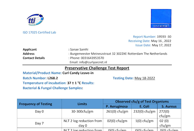 qc test report stability microbial test reports